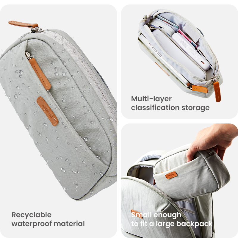 Waterproof pouch with organized storage sections