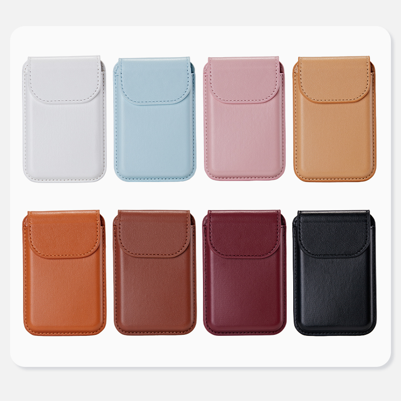 Multiple color options for flip magnetic card holder