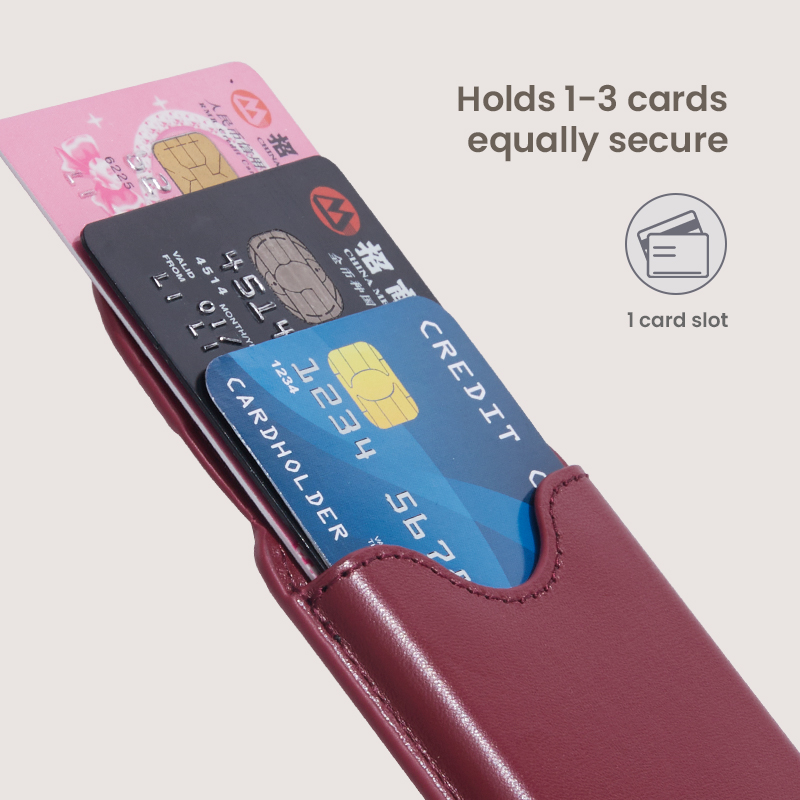 Phone card holder with 1 to 3 card storage