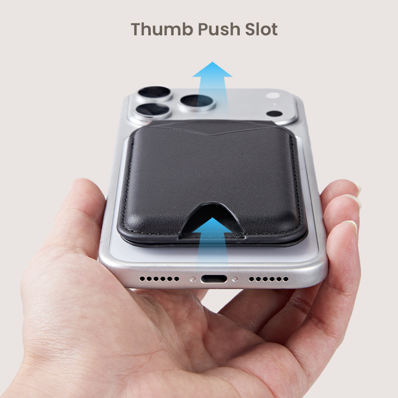 Thumb push slot for easy card removal