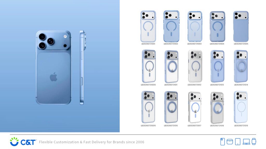 Blue iPhone 18 case color matching collection