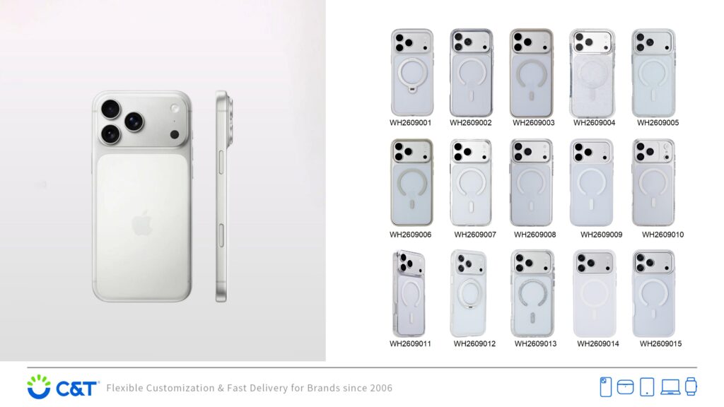 White clear iPhone 18 magnetic case collection