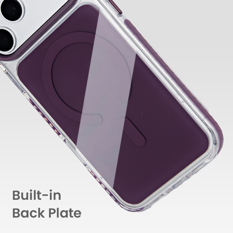 Built-in back plate on BEAUTY SHIELD phone case