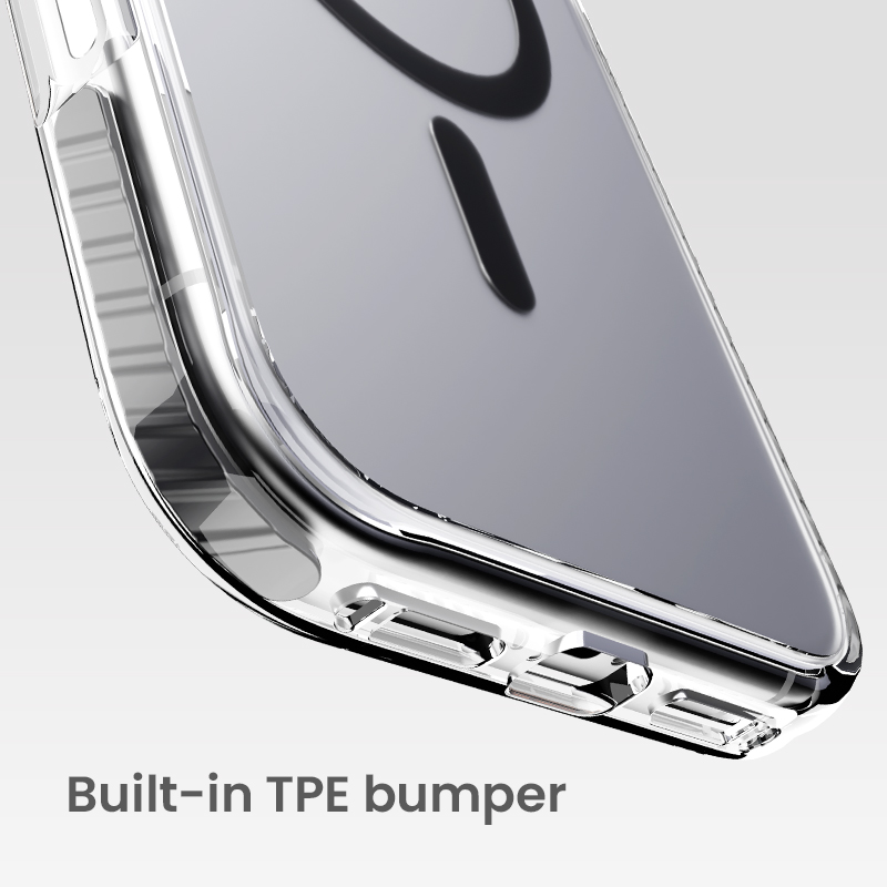 Built-in TPE bumper for shock absorption