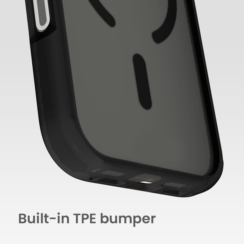 Built-in TPE bumper for shock absorption