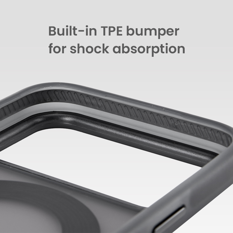 Built-in TPE bumper for shock absorption