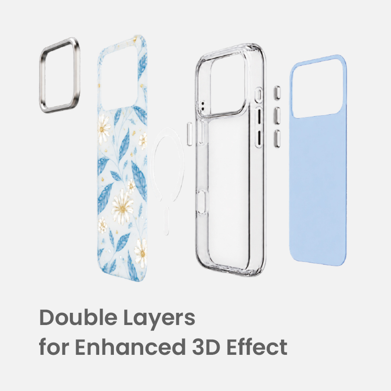Double-layer structure with enhanced 3D effect