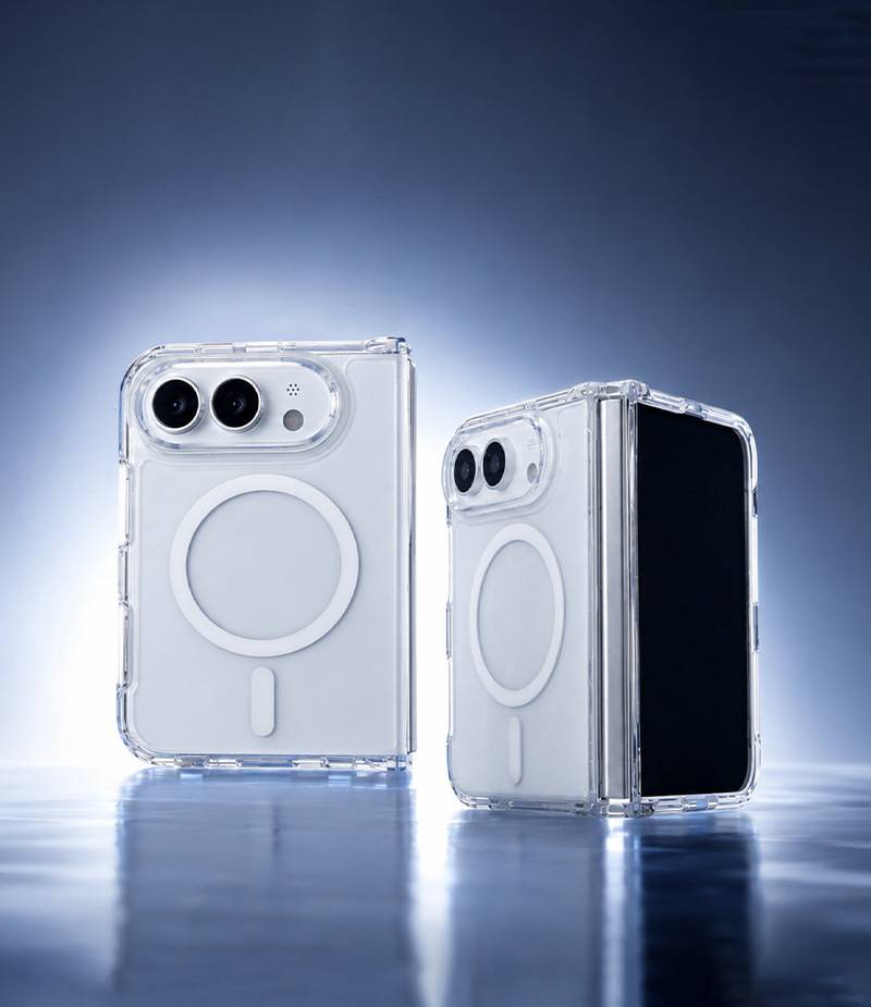 Foldable clear magnetic phone case for iPhone 18 Ultra