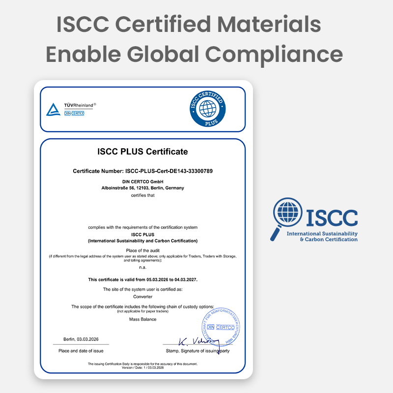 ISCC-certified materials for phone case production
