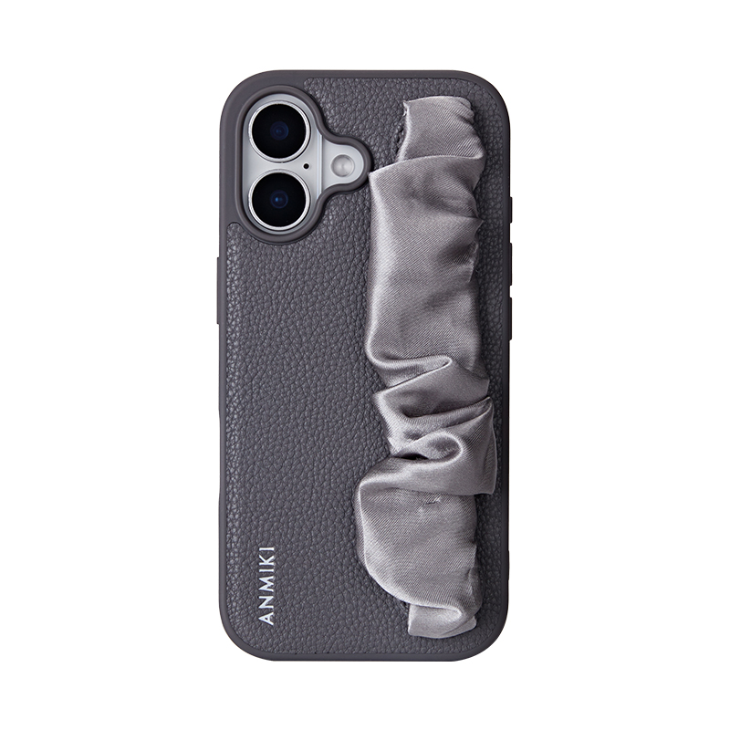 Litchi-Grain Scrunchie Strap Phone Case for iPhone 17 - Image 2