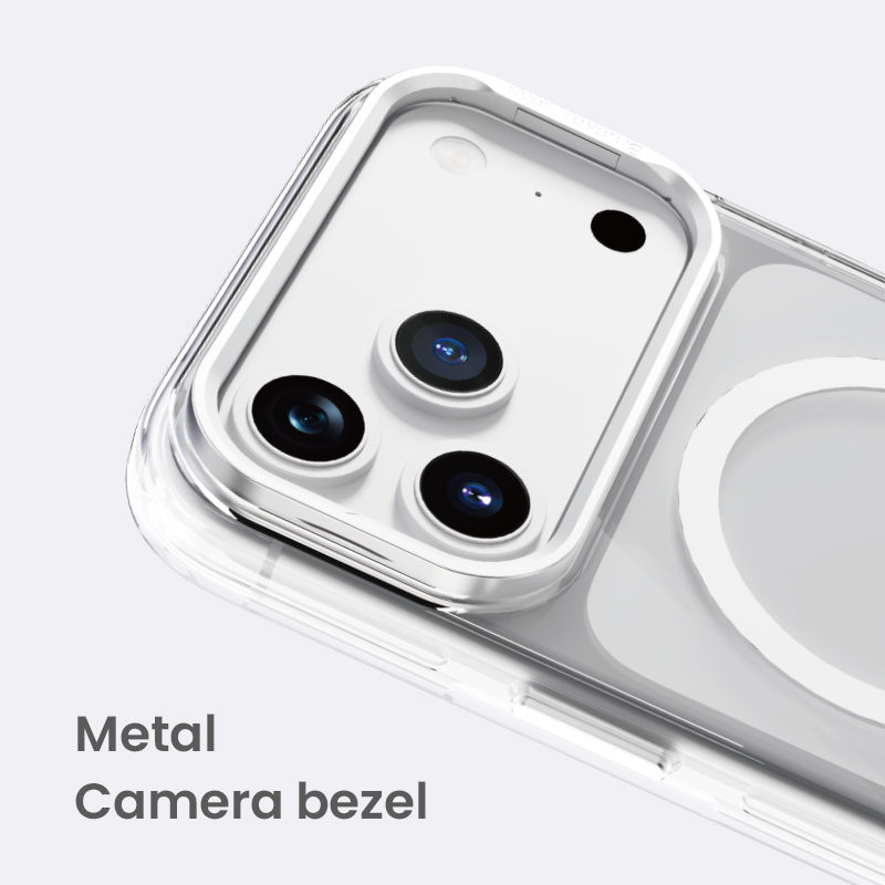 Metal camera bezel on SURPASS phone case