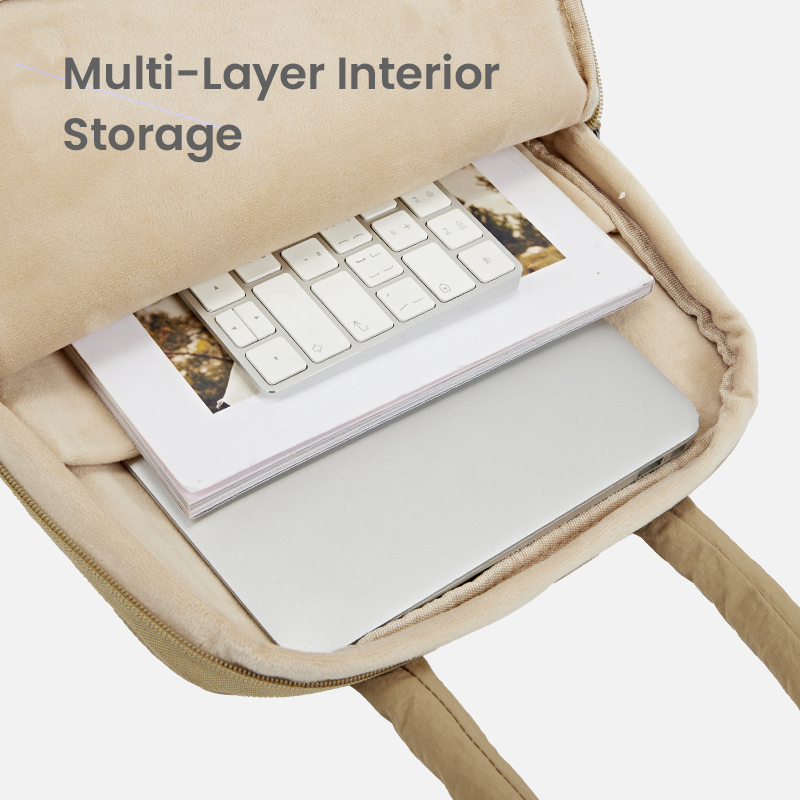 Multi-layer interior storage for laptop and accessories