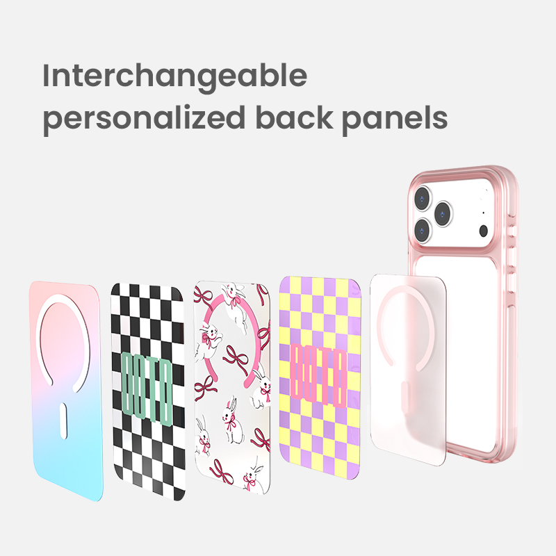 Interchangeable personalized back panel designs