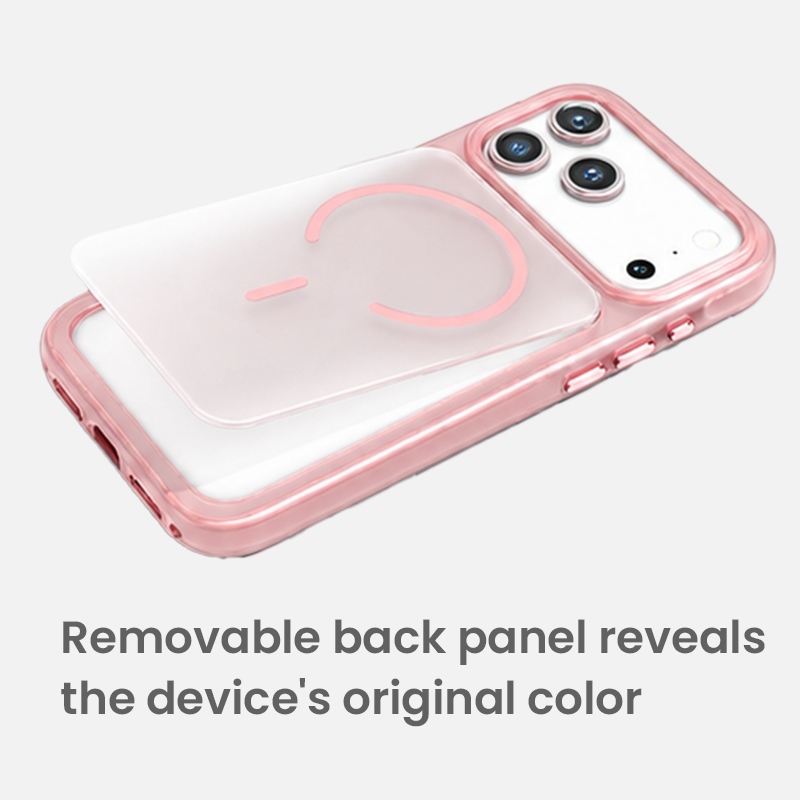 Removable rear panel revealing the phone color