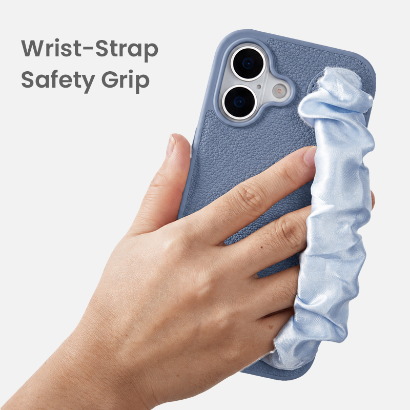 Soft fabric wrist strap for a secure grip