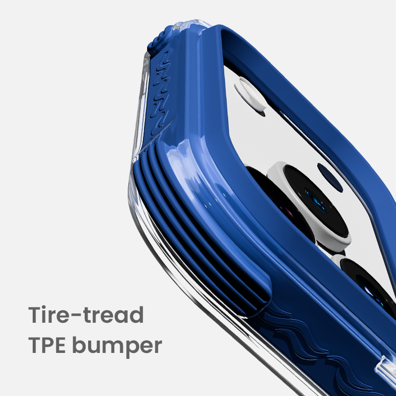 Tire-tread TPE bumper detail
